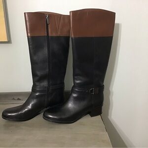 Bandolino Black and Brown Over the Knee Boots
